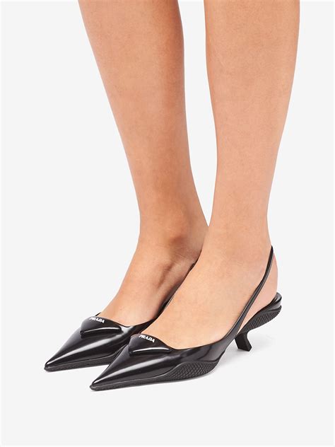 prada fuzzy shoes|women's slingback Prada shoes.